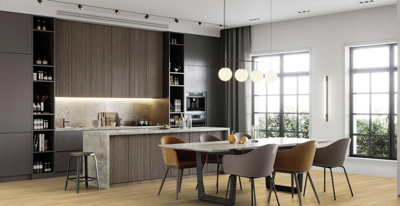 Gerflor Dekor Sunny Nature - Raumplaner Küche mit Esstisch