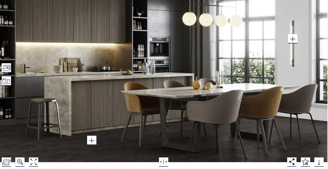 Gerflor Raumplaner Fullscreen mit Icons